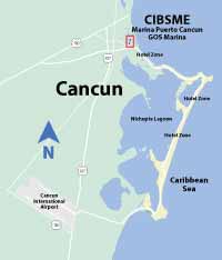 Cancun International Boat Show Locator Map