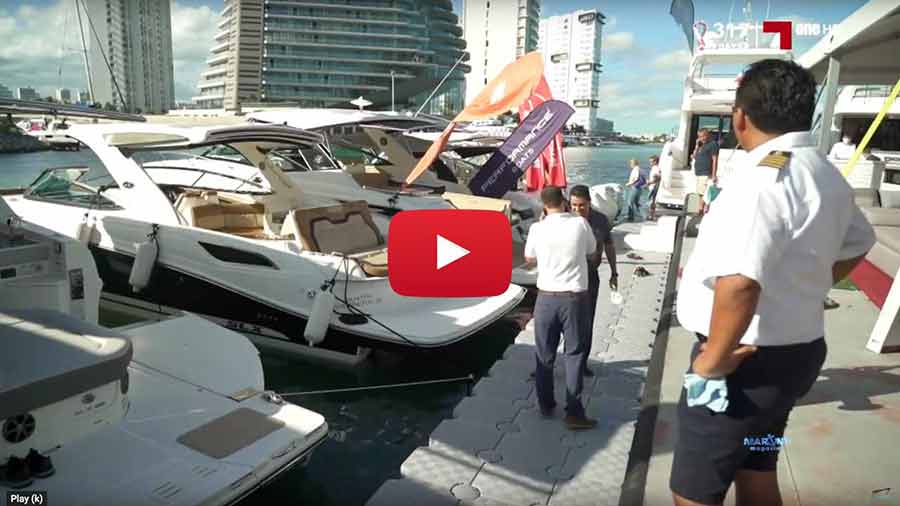 Interviews, highlights and setting of the Cancun International Boat Show as documented by Alkass TV.