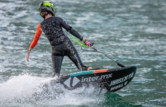 Pro Motor-Surf athletes at the Cancun International Boat Show