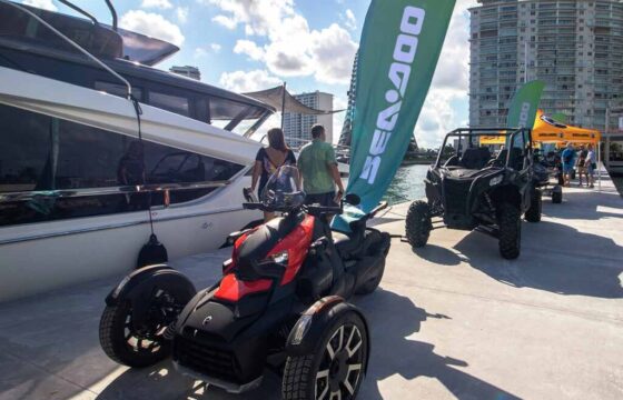 PWCs and excursion vehicles at the Cancun International Boat Show