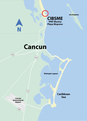 Cancun International Boat Show Locator Map