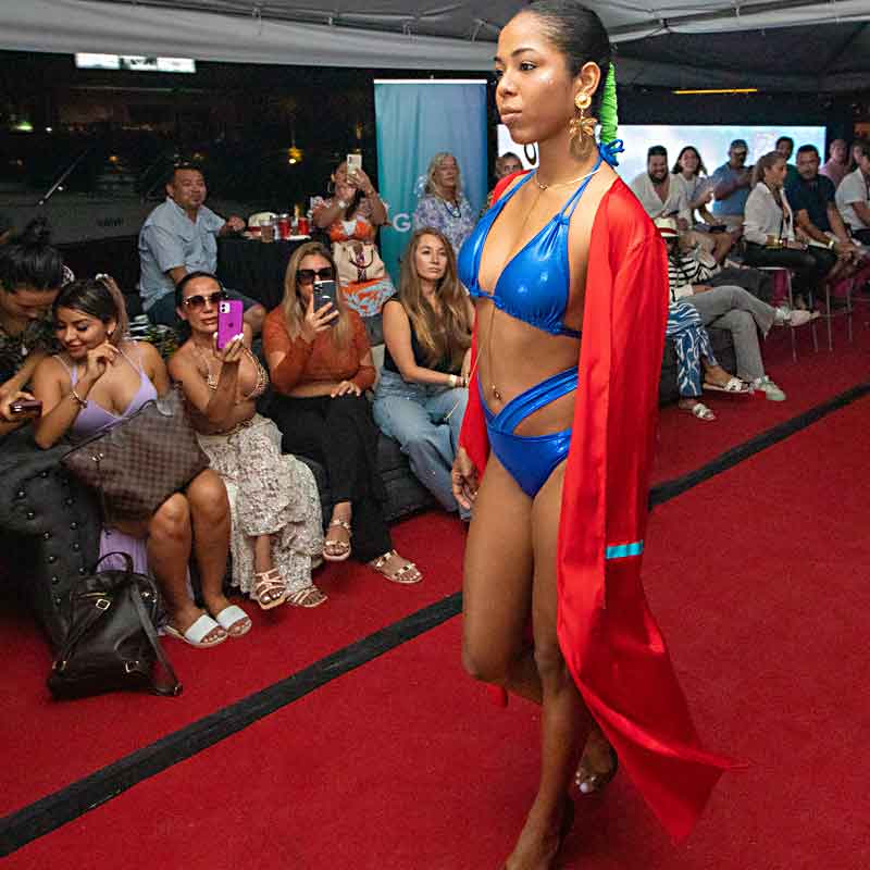 Elegance and fashion inside the VIP Lounge at the Cancun International Boat Show