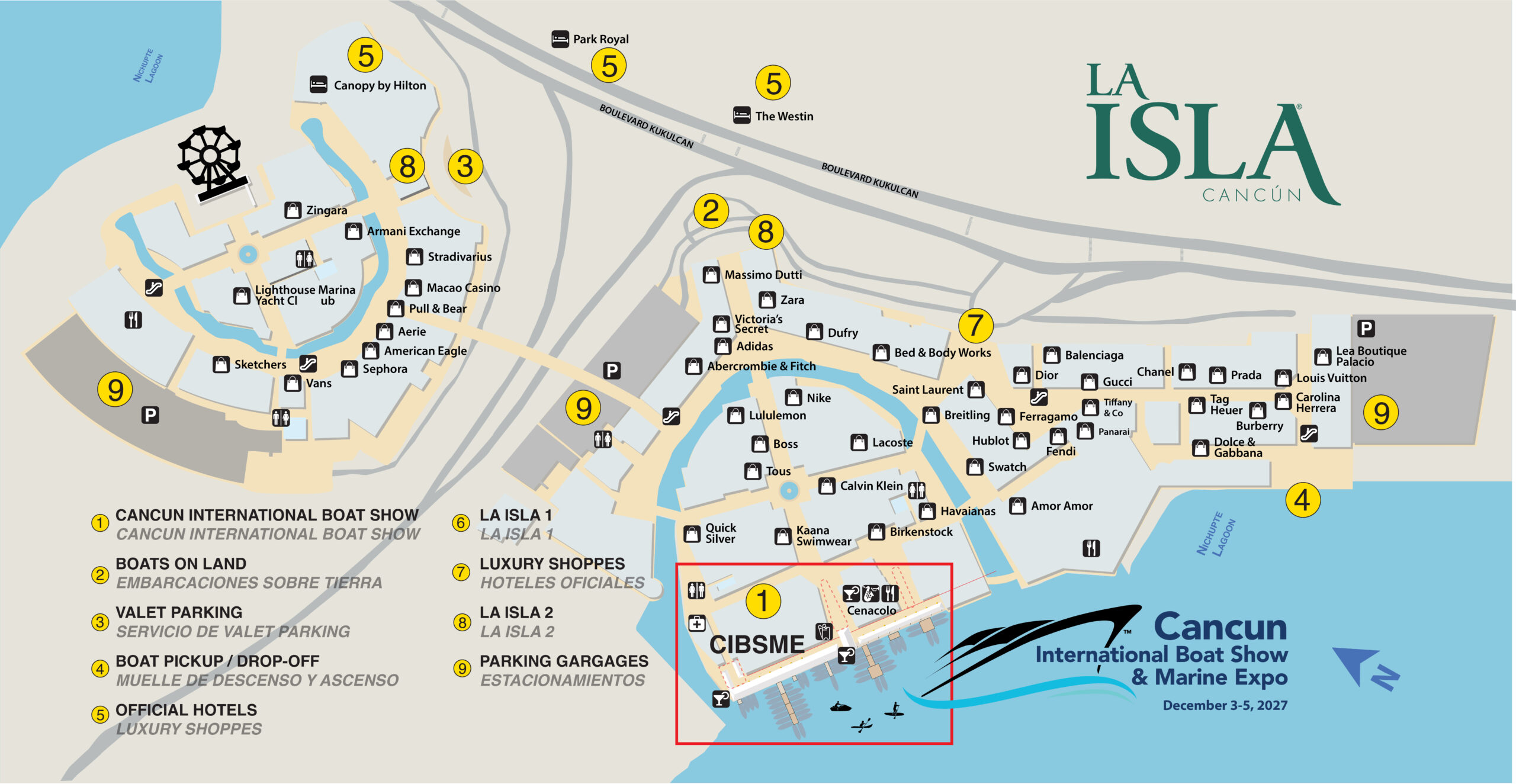 Mapa de La Isla Marina 2027 La Isla Marina Map 2027